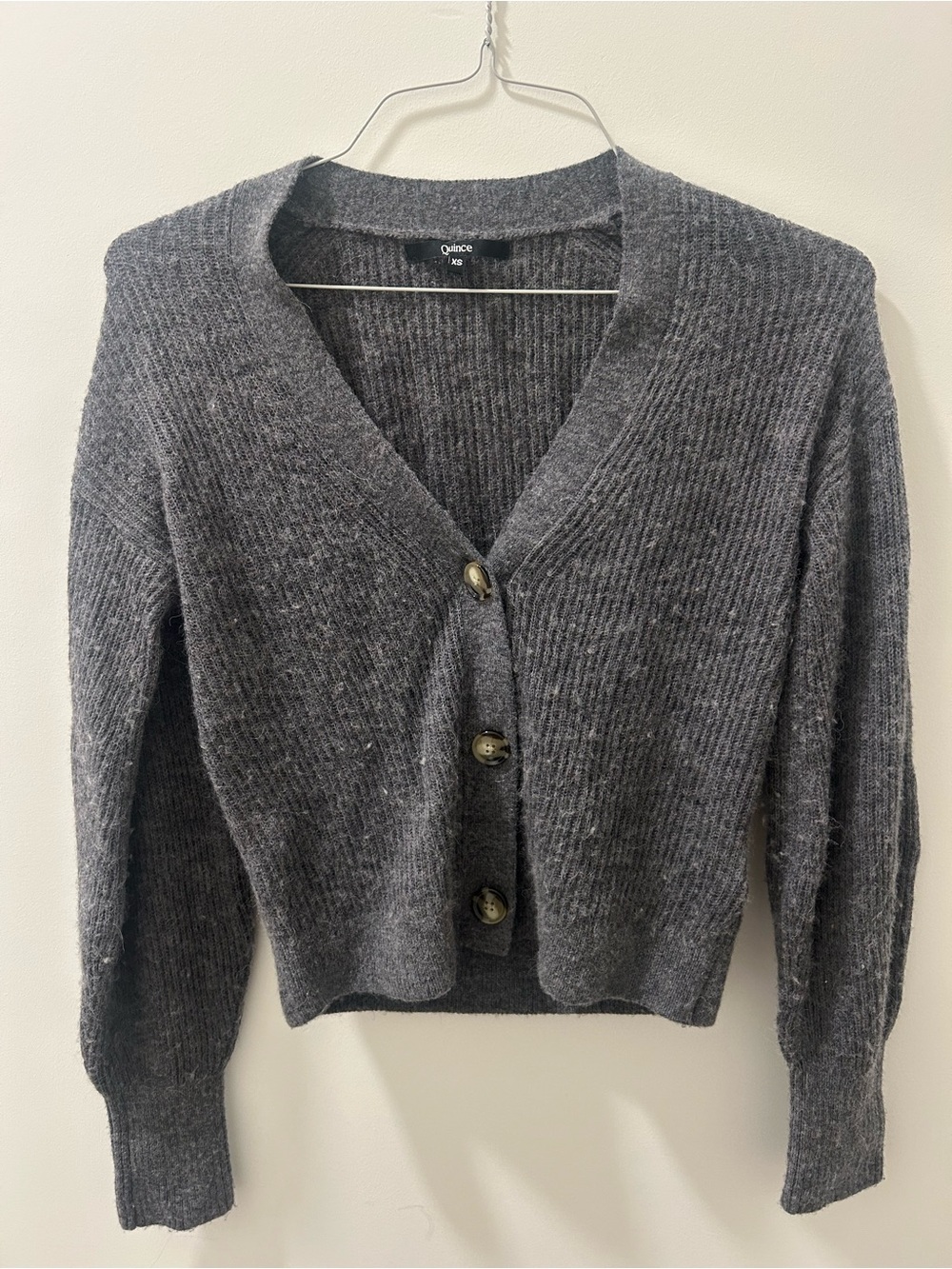 Quince Baby Alpaca-Wool Cropped Cardigan – XS